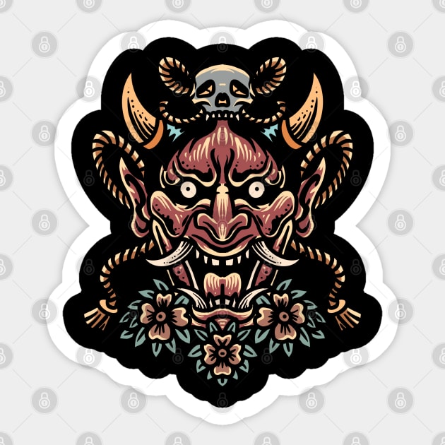 raging oni oriental tattoo Sticker by donipacoceng